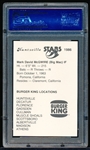 Autographed 1986 Huntsville Stars Bb- #33 Mark McGwire- PSA/DNA Authentic