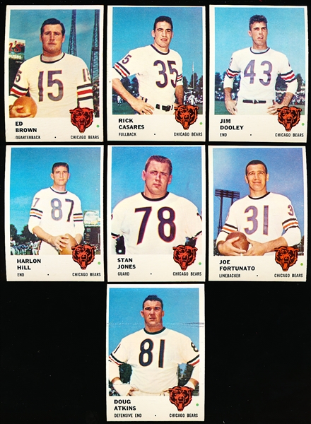 1961 Fleer Fb- 7 Diff Chicago Bears