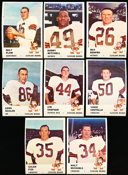 1961 Fleer Fb- 8 Diff Cleveland Browns