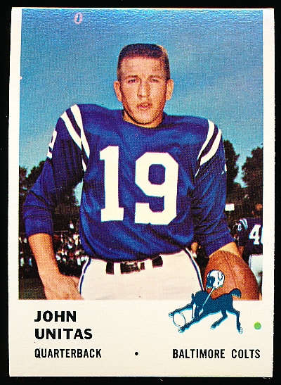 1961 Fleer Fb- #30 John Unitas, Colts