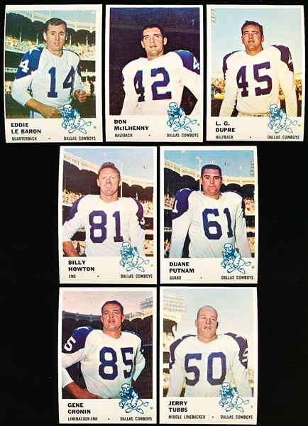 1961 Fleer Fb- 7 Diff Dallas Cowboys