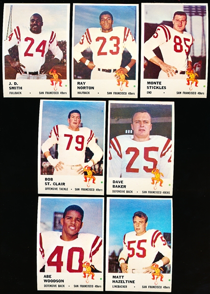 1961 Fleer Fb- 7 Diff 49ers