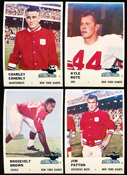 1961 Fleer Fb- 4 Diff NY Giants