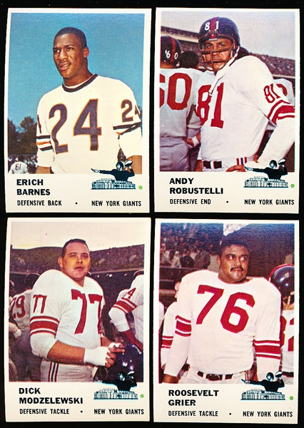 1961 Fleer Fb- 4 Diff NY Giants