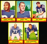 1963 Topps Fb- 5 Diff Balt Colts