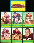 1963 Topps Fb- 10 Diff Cleveland Browns