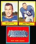 1963 Topps Fb- 11 Diff NY Giants
