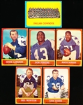 1963 Topps Fb- 6 Diff Dallas Cowboys