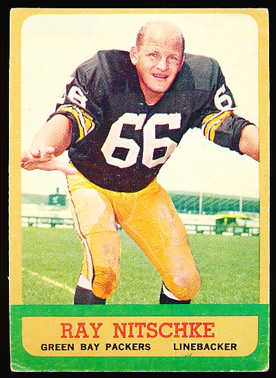 1963 Topps Fb- #96 Ray Nitschke RC, Packers