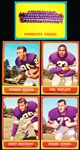 1963 Topps Fb- 5 Diff Minn. Vikings