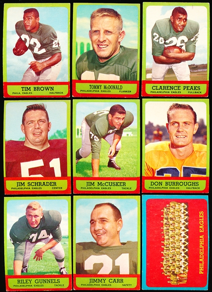 1963 Topps Fb-9 Diff Phil. Eagles