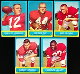 1963 Topps Fb- 5 Diff Cardinals