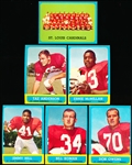 1963 Topps Fb- 6 Diff Cardinals