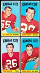 1965 Topps Football- 4 Diff KC Chiefs