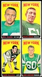 1965 Topps Football- 4 Diff New York Jets SP’s