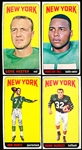 1965 Topps Football- 4 Diff New York Jets SP’s
