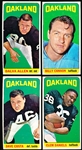 1965 Topps Football- 4 Diff Oakland Raiders