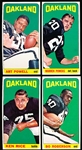 1965 Topps Football- 4 Diff Oakland Raiders