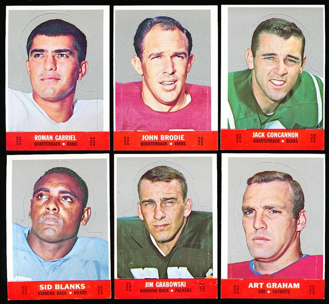 1968 Topps Stand Up Fb- 6 Diff