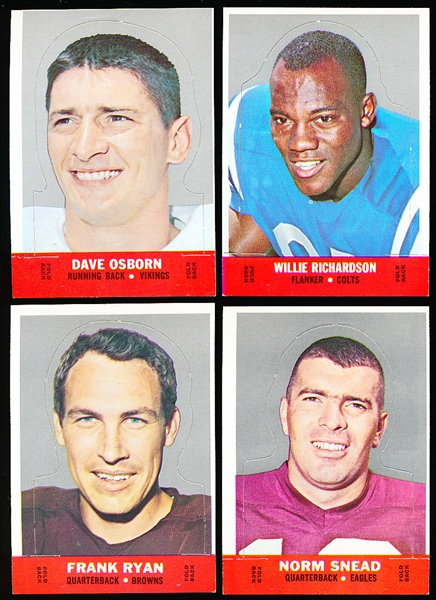 1968 Topps Stand Up Fb- 4 Diff