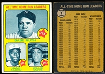 1973 Topps Bb- #1 Babe Ruth- 6 Cards