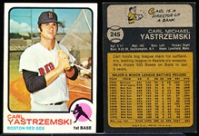 1973 Topps Bb- #245 Carl Yastrzemski, Red Sox- 7 Cards