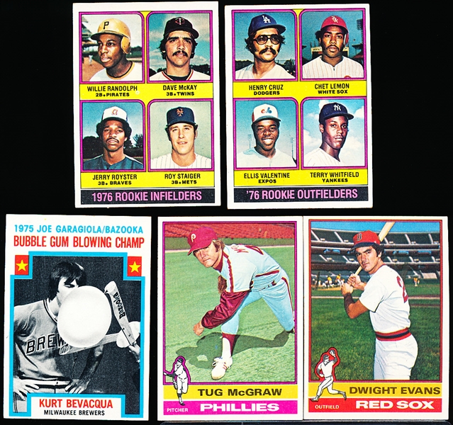 1976 Topps Bb- 105 Diff- # between #543 and #660