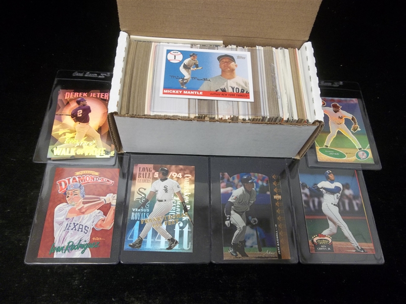 Baseball Star Card Lot- 350 Assorted- 1980’s thru 2000’s