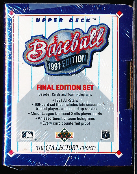 1991 Upper Deck Final Edition Bsbl.- 2 Factory Sealed Sets of 100 Cards