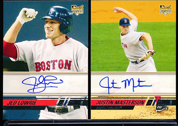 2008 Stadium Club Bsbl. “Rookie Autographs”- 2 Diff. Boston Red Sox