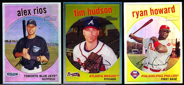 2008 Topps Heritage Bsbl. “Chrome Refractor”- 3 Diff.