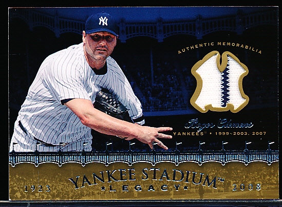 2008 Upper Deck Legacy Bsbl. “Yankee Stadium Legacy Relic” #YSM-CL Roger Clemens, Yankees