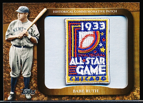 2009 Topps Bsbl. “Historical Commemorative Patch” #LPR-60 Babe Ruth (1933 A/S Game Patch)