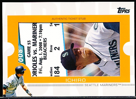 2009 Topps Ticket to Stardom Bsbl. “Ticket Stubs” #TS-85 Ichiro- #77/110!