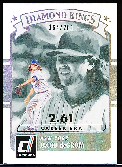 2016 Donruss Bsbl. “Career Stat Line” #18 Jacob deGrom- #164/261.