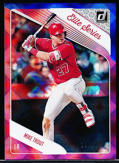 2018 Donruss Bsbl. “Elite Series Blue” #ES8 Mike Trout- #110/249.