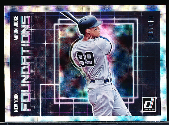 2018 Donruss Bsbl. “Foundations” #F2 Aaron Judge- #43/999.