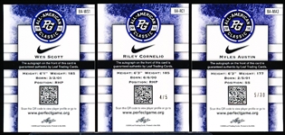 2018 Leaf Metal Perfect Game All-American Bsbl.- 3 Diff. Autographs
