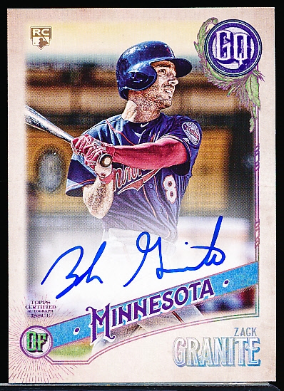 2018 Topps Gypsy Queen Bsbl. “Autograph” #GQA-ZG Zack Granite RC, Twins