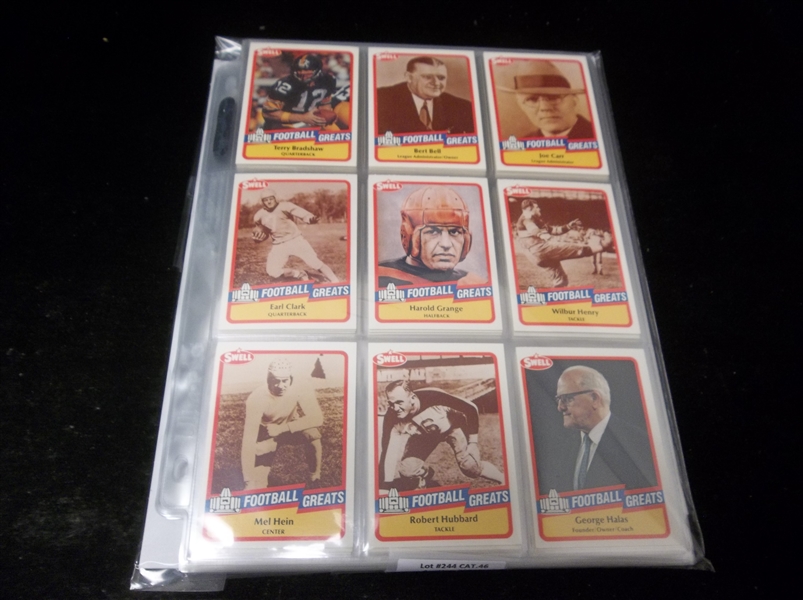 1989 Swell Pro FB HOF- 1 Complete Set of 150 Cards in Pages