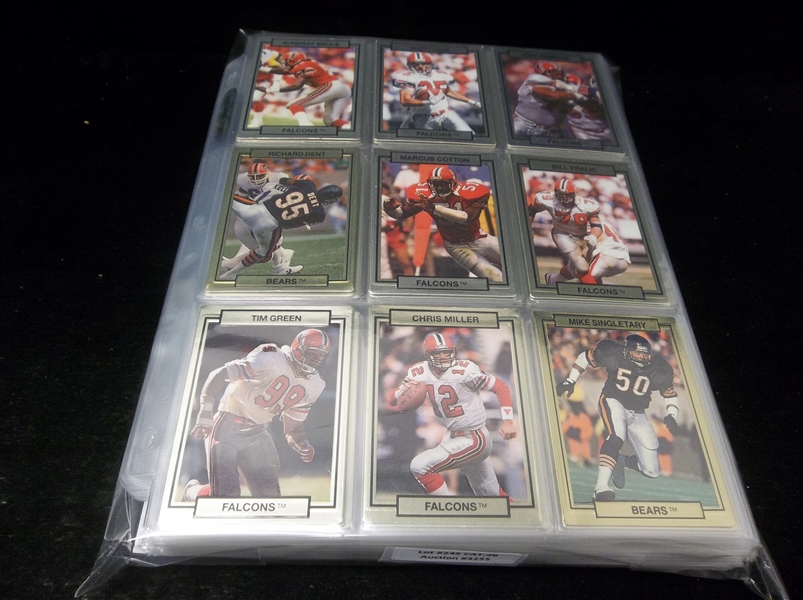 1989 and 1990 Action Packed Ftbl.- 1 Complete Set from Each Year in Pages