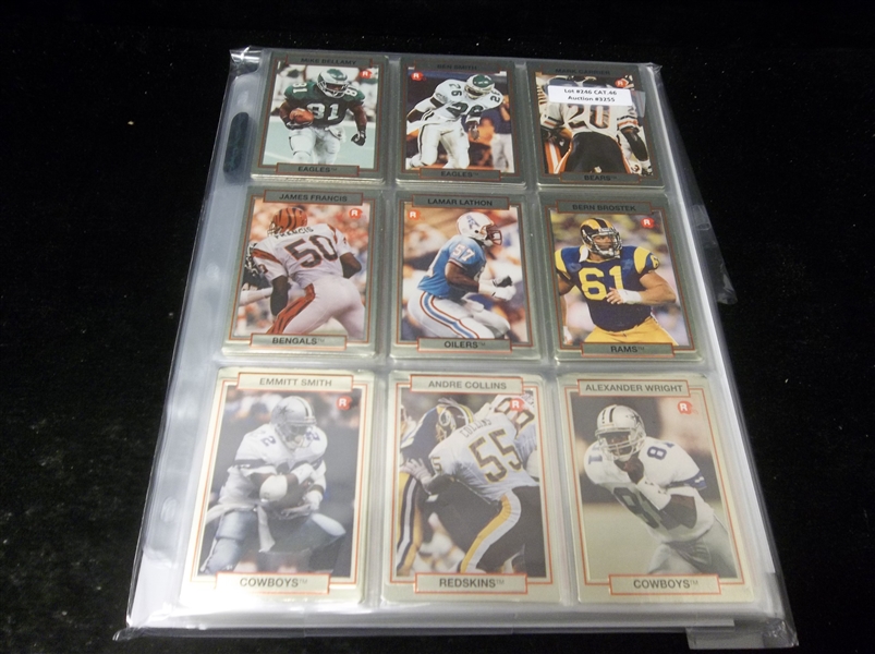 1990 Action Packed Update Ftbl.- 1 Complete Set of 84 Cards in Pages