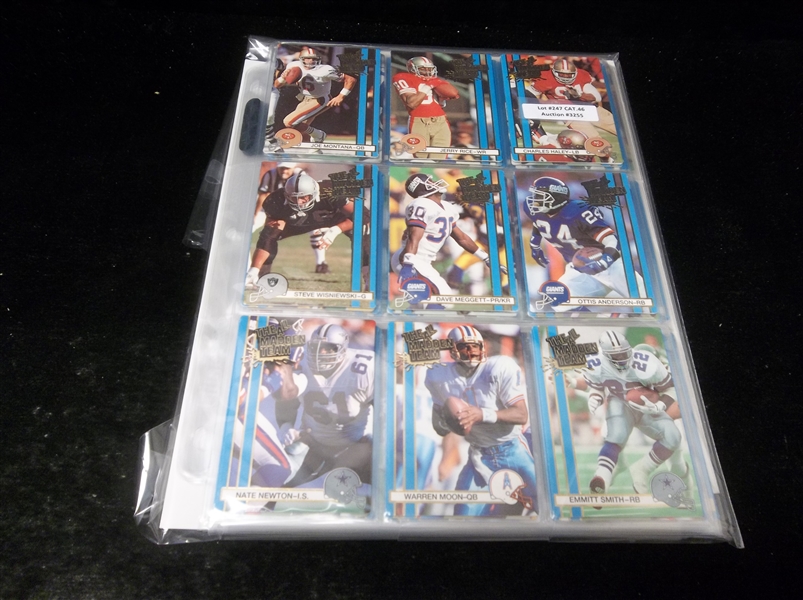 1990 Action Packed Ftbl. “All-Madden Team”- 1 Complete Set of 58 Cards in Pages