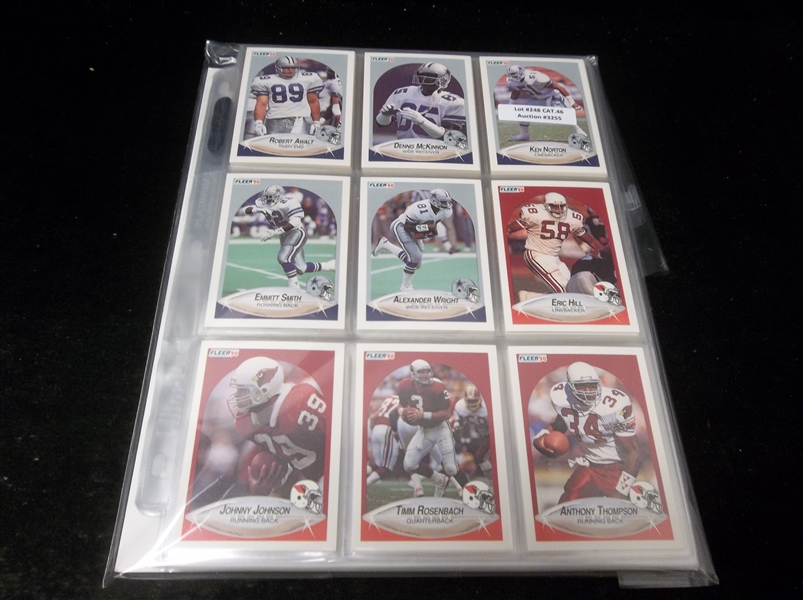 1990 Fleer Update Ftbl.- 1 Complete Set of 120 Cards in Pages