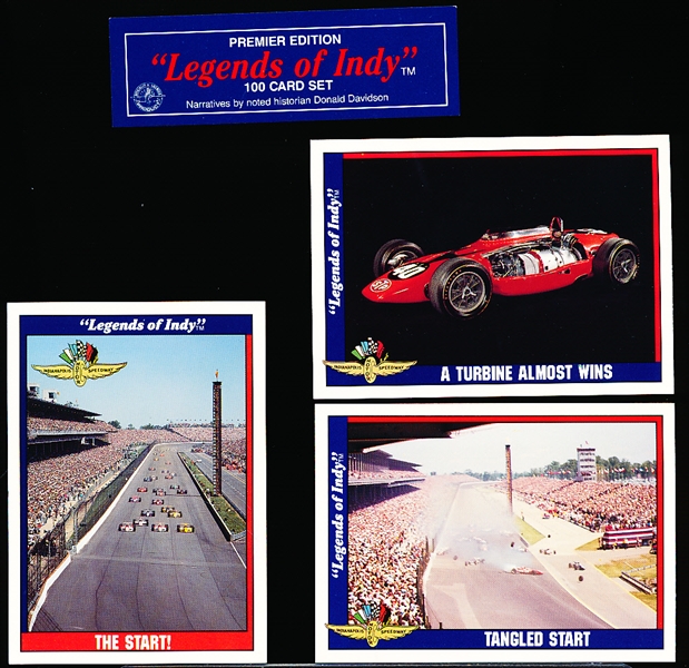 1991 Collegiate Collection “Legends of Indy” Auto Racing- 1 Complete Set of 100 Cards