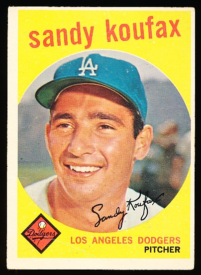 1959 Topps Bb- #163 Sandy Koufax, Dodgers