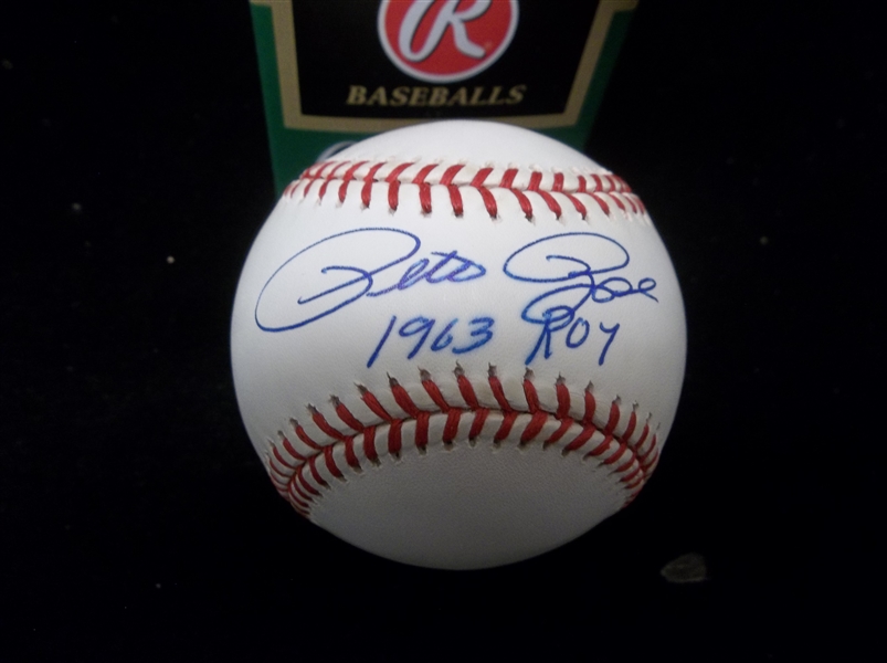 Autographed & Inscribed Pete Rose Official NL Baseball