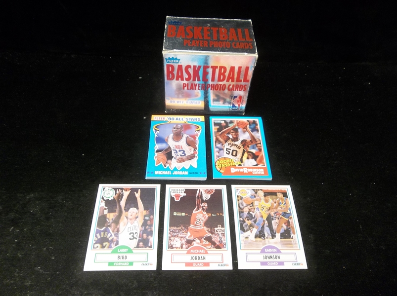 1990-91 Fleer Basketball Complete Opened Factory Set of 198 with “All-Star” Set of 12 & “RC Sensation” Set of 10