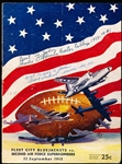 Auto’d. 9/23/’45 Fleet City Bluejackets vs. 2nd Air Force Superbombers Football Program- Signed on Cover by Bulldog Turner!