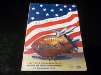 Auto’d. 9/23/’45 Fleet City Bluejackets vs. 2nd Air Force Superbombers Football Program- Signed on Cover by Bulldog Turner!